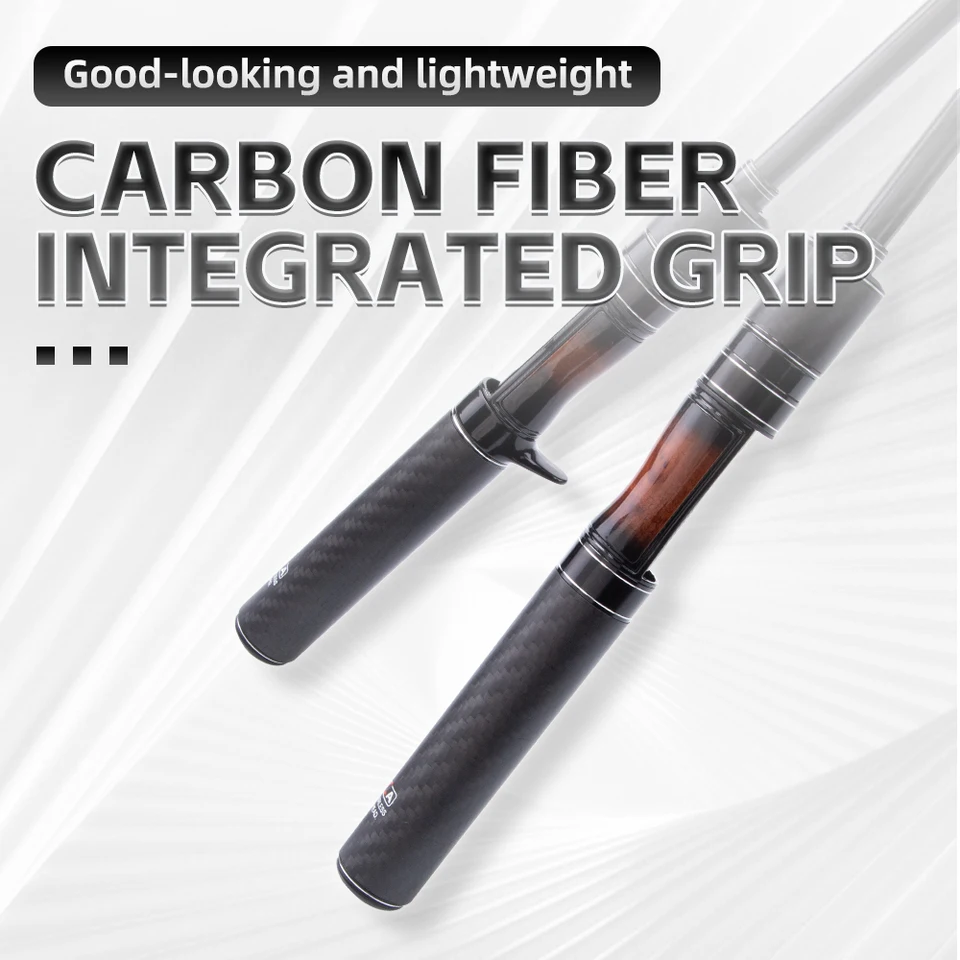 FISHINGFANS Medium Light Telescopic Lure Rod Travel Carbon Handle