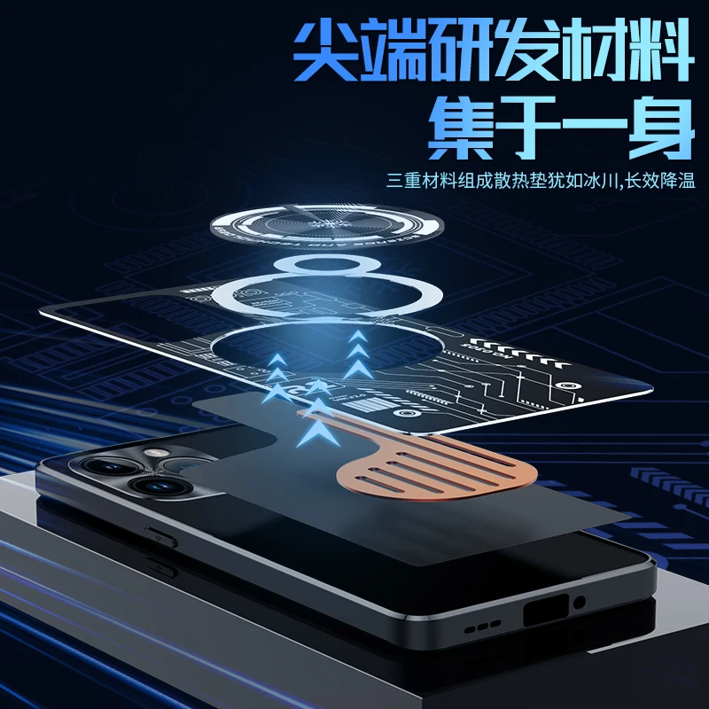 Aluminum Alloy Heat Dissipation Case for iphone 15 14 12 11 13 Pro Max 15 Plus Case Graphene Cooling Red Copper Metal Cover