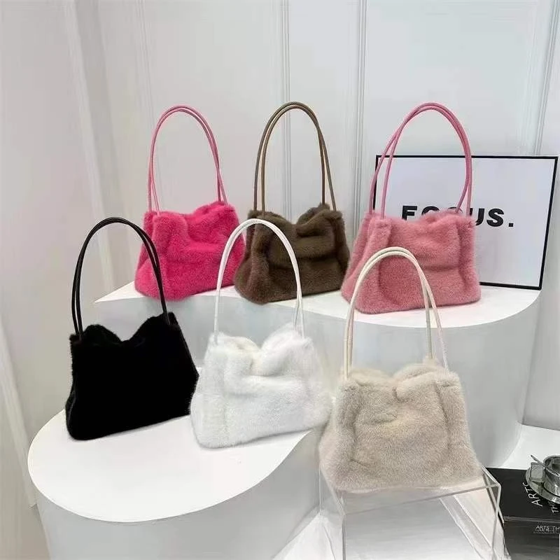 

New autumn and winter versatile handbag Mao Mao bag women's shoulder fashion commuter portable large-capacity messenger bag