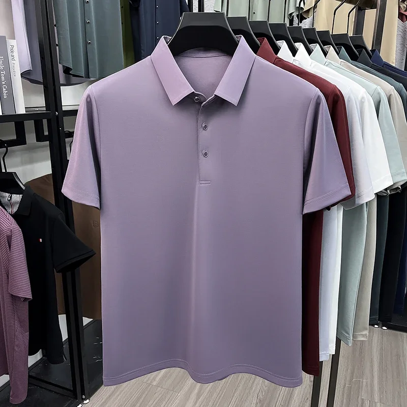 Herren Freizeit-Poloshirt mit Kragen, Kurzarm, Atmungsaktiv, Weich, Bequem, Schnelltrocknend, Slim Fit, Büro-Oberteil
