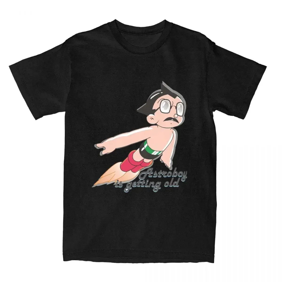 

100% Cotton Tops Vintage Short Sleeve Round Neck Tee Shirt Summer T-Shirts Men Astroman Is Getting Boy Atom T Shirt AstroBoy