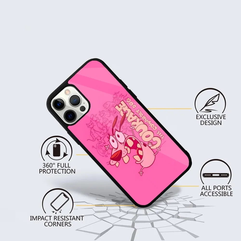 Dog C-Courage The C-Cowardly Phone Case For iPhone 16,15,14,13,12,11,Plus,Pro,Max Mini Magsafe Magnetic Wireless Charging