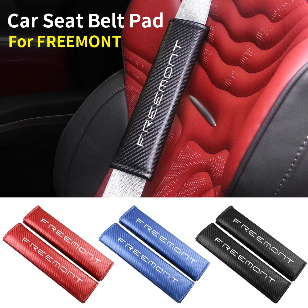 

Car Safety Seat Belt Shoulder Protector Cover Breathable Protection Safety Belt Padding Pad For Fiat FREEMONT Auto Accessories