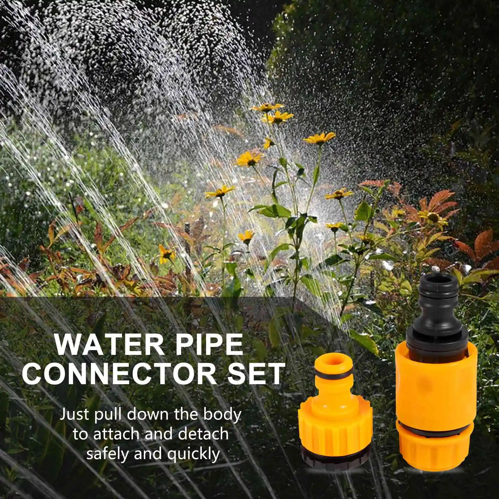 Set di connettori per tubi da giardino da 20 pezzi, connettore per estremità del tubo flessibile, connettori per tubi flessibili doppi, connettori rapidi per tubi flessibili di prolunga