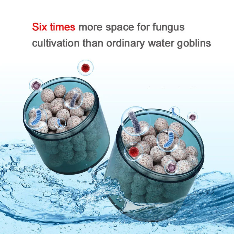 Fish Tank Hollow Quartz Ball Free Breathing Cubes Bio Ceramic Ring Aquarium Biochemical Sponge Filter Water Filtro Foam Carbon