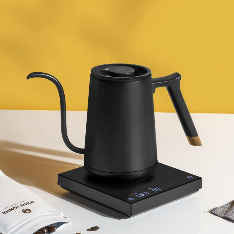 

Temperature-Controlled Pour-Over Kettle Household Narrow Mouth Coffee Kettle Stainless Steel