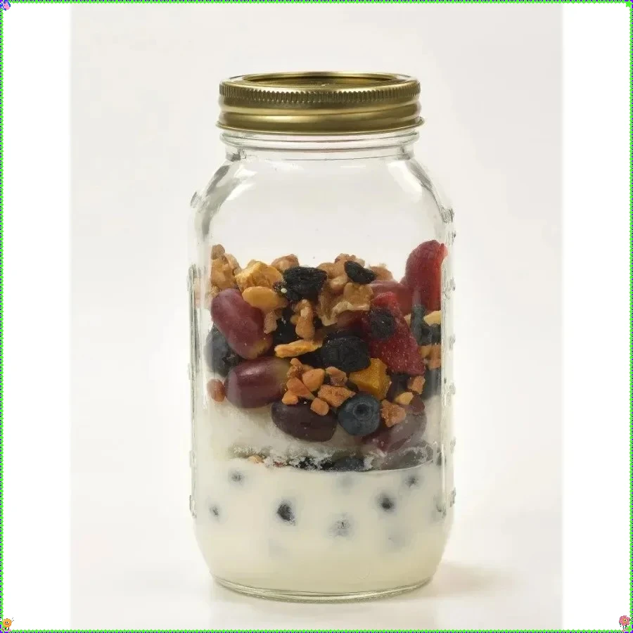 12er-Pack Einmachgläser mit normaler Öffnung, Quart-Einmachgläser mit Deckel, große Gläser für die Aufbewahrung von ganzen Obst