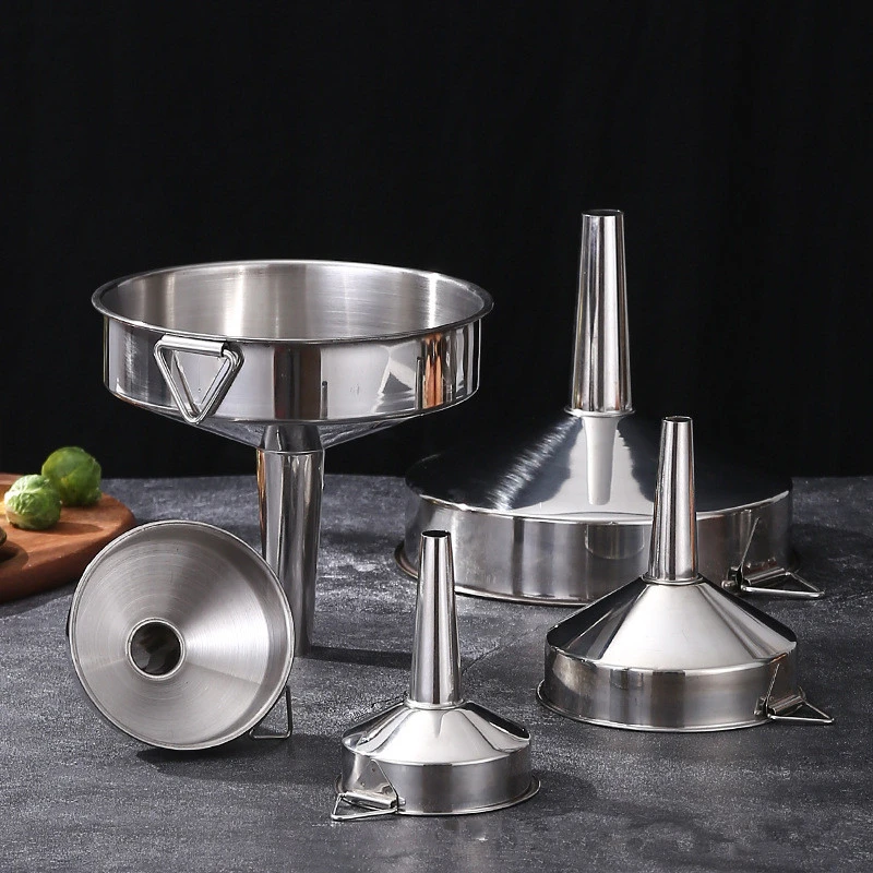 

Stainless Steel Funnel Kitchen Wine Oil Liquid Metal Funnel With Detachable Filter Wide Mouth Funnel For Canning Kitchen Tools