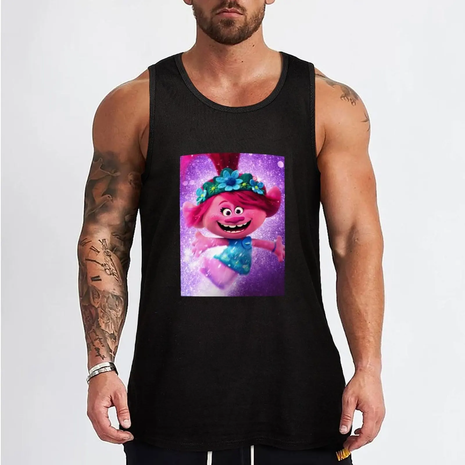 Music Retro Trolls 2 Film Cartoon World Tour Cool Graphic Gifts Tank Top Casual Work Tank Top Utility Sleeveless Shirt view 2