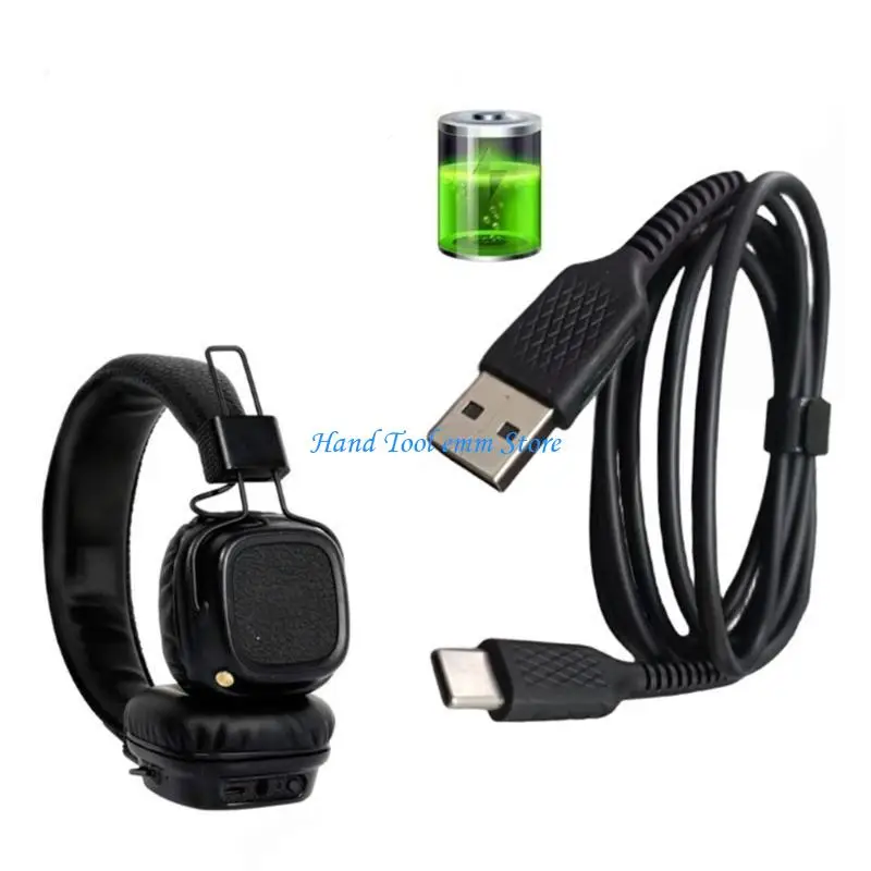 H37F USB Charging Cable Power Cord Adapter For Marshallii Bluetoothcompatible Headset Headphone Power Supply