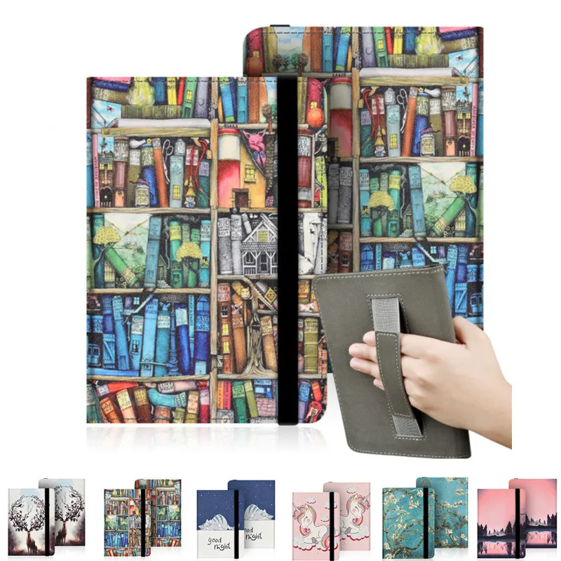 Universal Cute Case for Pocketbook 633/606/628 Color Basic 4 Touch Lux 5 617 PB617 Ereader 6 Inch Ebook Case Print Book Cover