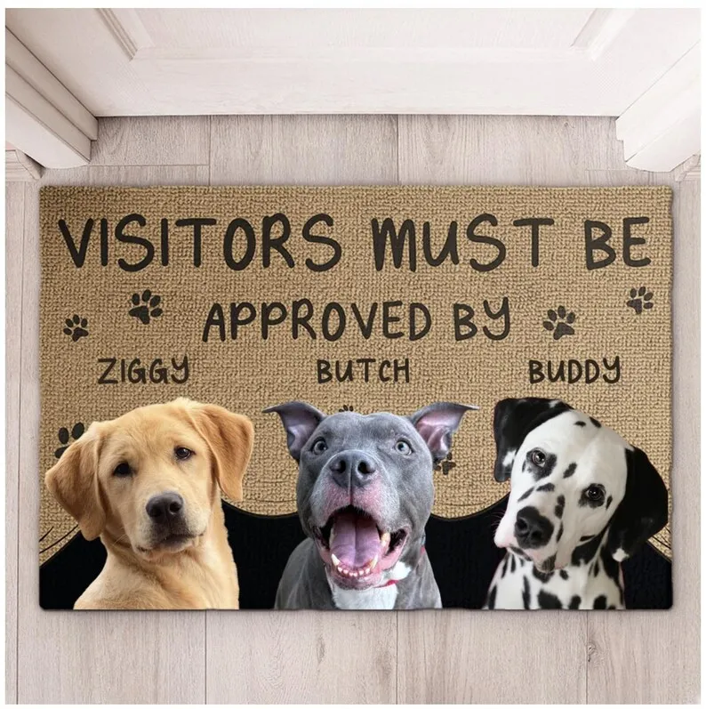 Personalized Dog Photo Doormat Custom Pet Image Outdoor Welcome Mat Dog Lover Gift Housewarming Gifts Trendy Design Coir Rugs