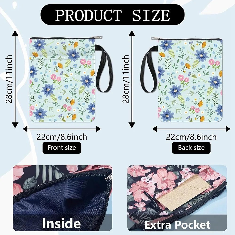 Cloth Book Cover Notebook Wraps Rectangle Flower 280x220mm