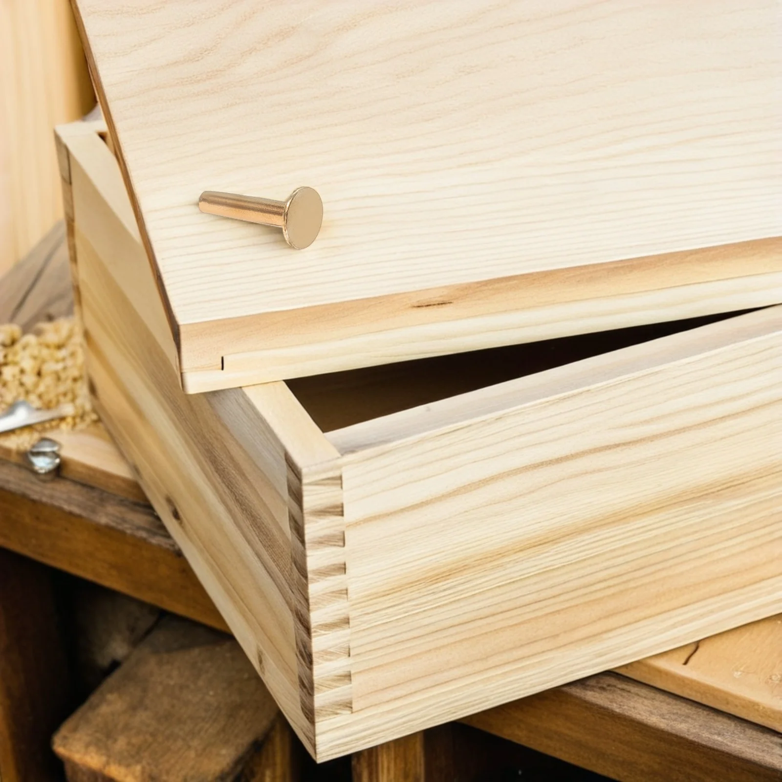 

14Pairs Knife Handle Rivets Stainless Steel DIY Cutlery Repair Pins Fasteners Kitchen Knife Handle Bolt Rivets Set