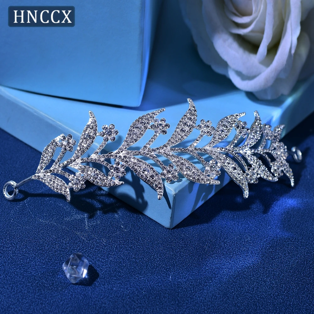 

HNCCX Bridal Zircon Tiaras Banquet Hair Accessories Headband Bling Rhinestone Headwear Wedding Headdress Women Crown CP326