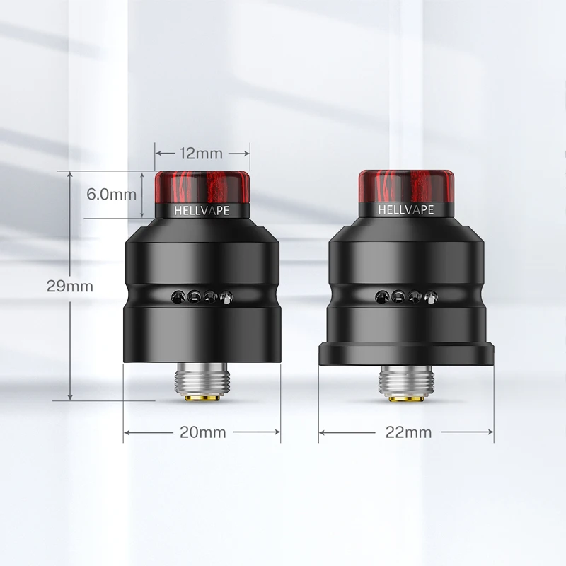 Original Hellvape Dead Rabbit Mini RDA Tank Vape Zerstäuber Single Coil 510 Tropfspitze 510 Gewinde elektronischer Zigarettenzerstäuber