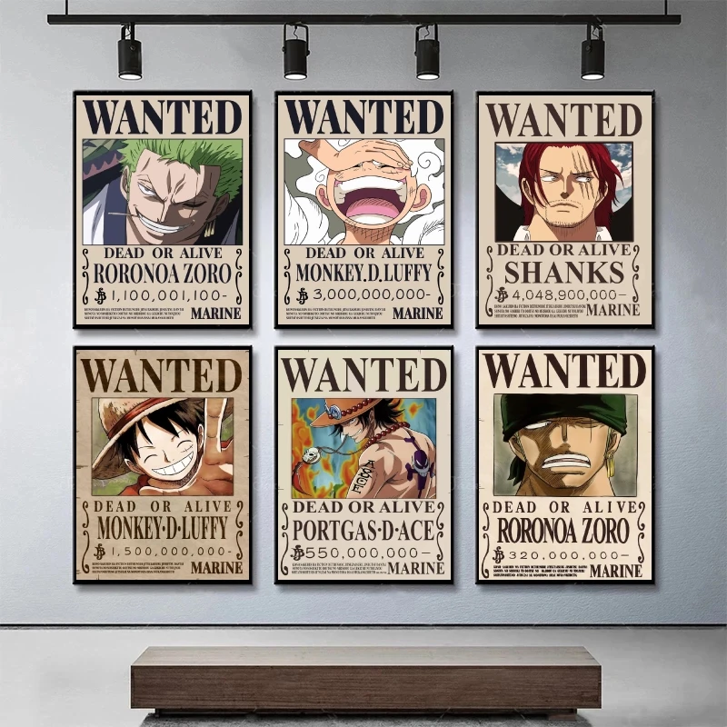 

Popular Classic Anime ONE PIECE Luffy Zoro Shanks Poster HD Posters Home Room Decor Art Wall Painting Picture Children's Gift