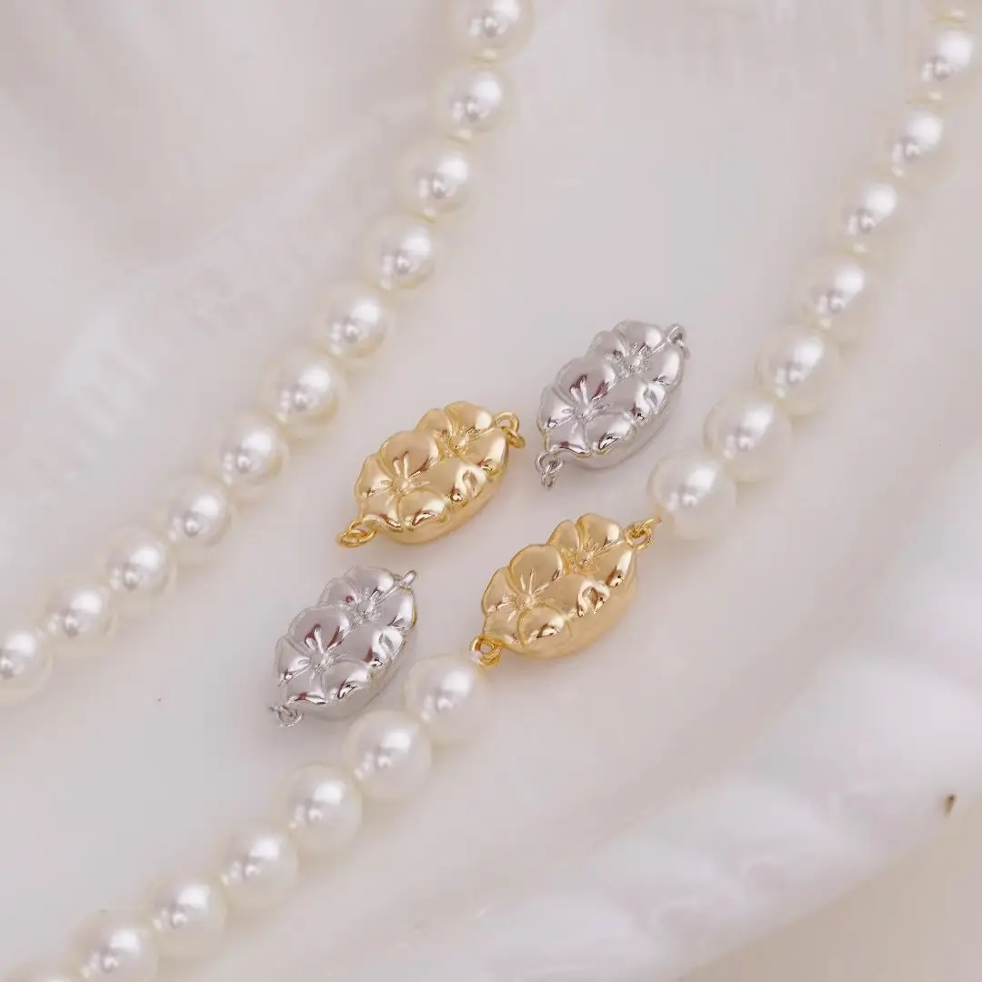 

S925 Sterling Silver Necklace Bracelet Clasps and Hooks Jewelry Accessory Parts Settings for 5-12mm Pearls 3pcs/lot