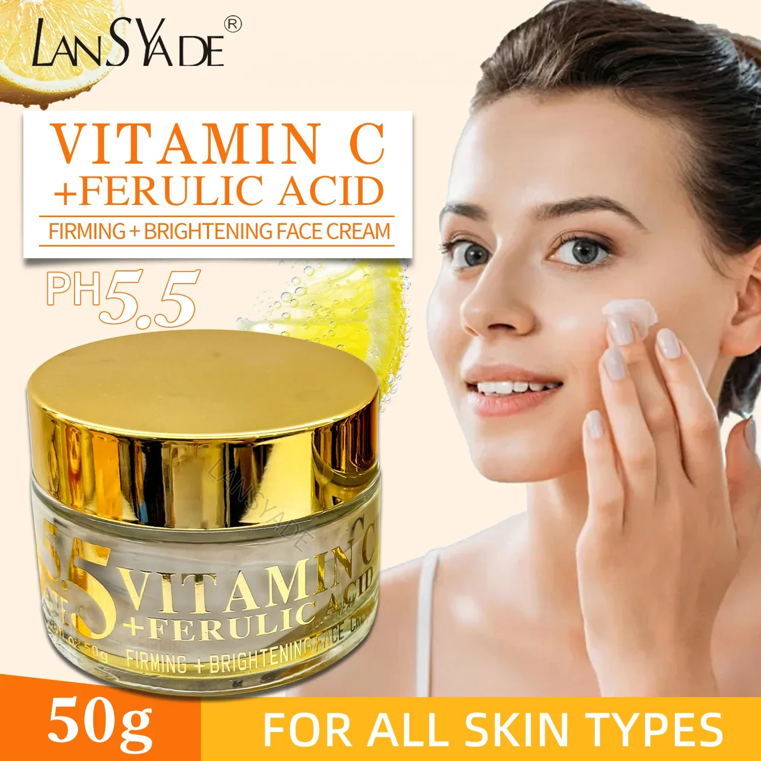 

PH5.5 Vitamin C Cream Brightening Anti-aging Firming Moisturizing Nourishing VC Cream Skincare