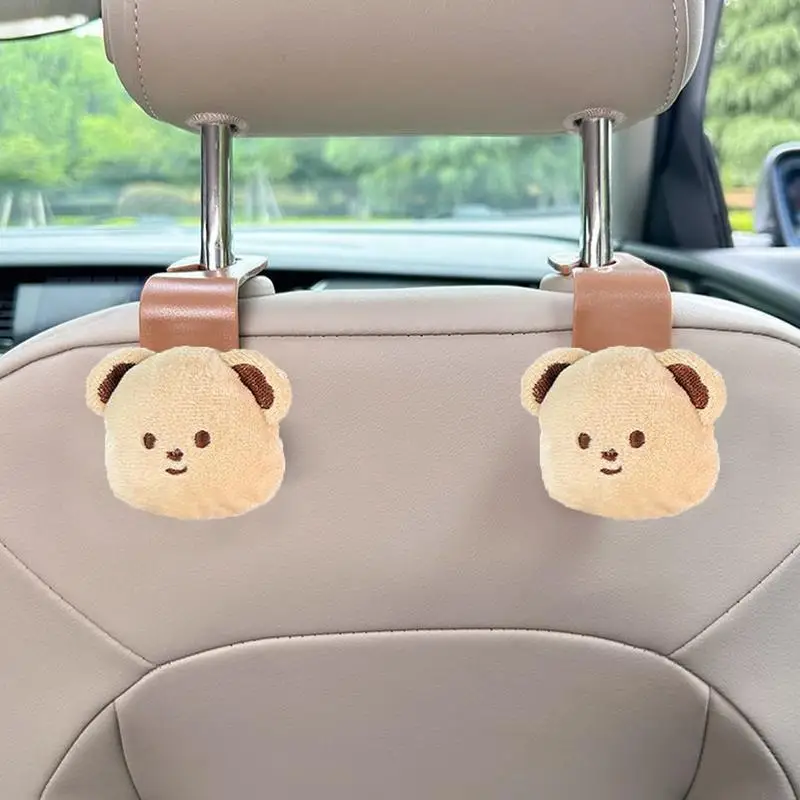 

Car Seat Back Storage Hook Cute Bear Car Seat Hook Car Headrest Hook Car Seat Organizer Hooks Car Hangers For SUVs Shopping Bags