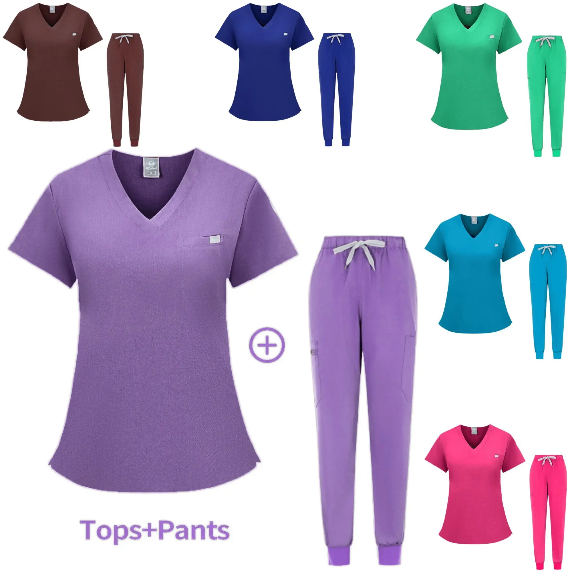 Wholesale Operating Room Uniform Hospital Working Scrubs Set Medical Supplies Nurse Dental Surgery Suit Workwear