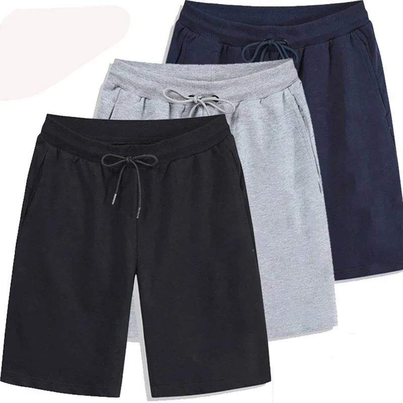 

2025 Summer Men's Set of 5 - Elastic Drawstring Loose Jogger Shorts for Fitness - Breathable & Casual Solid Color Sports Pants