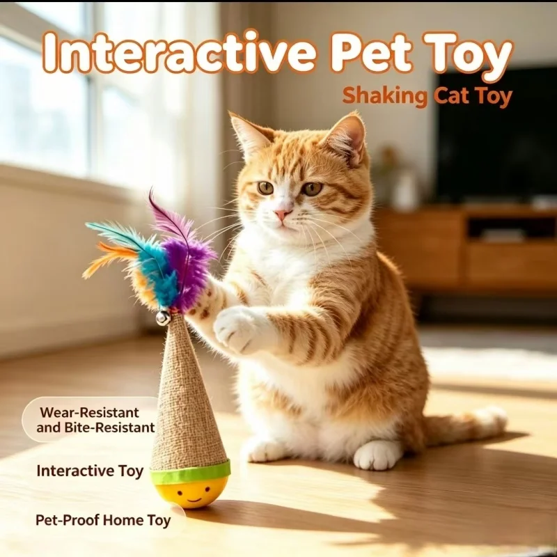 Interactive Pet Toy Shaking Cat Toy Wear-Resistant and Bite-Resistant Interactive Toy Pet-Proof Home Toy