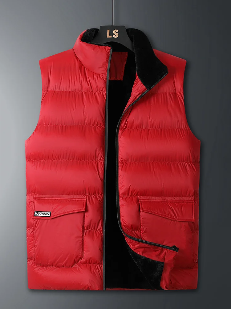 Thick Warm Fleece Winter Vest Men Stand Collar Sleeveless Gilet Jackets Thermal Waistcoat Slim Fit Casual Vests Plus Size 8XL