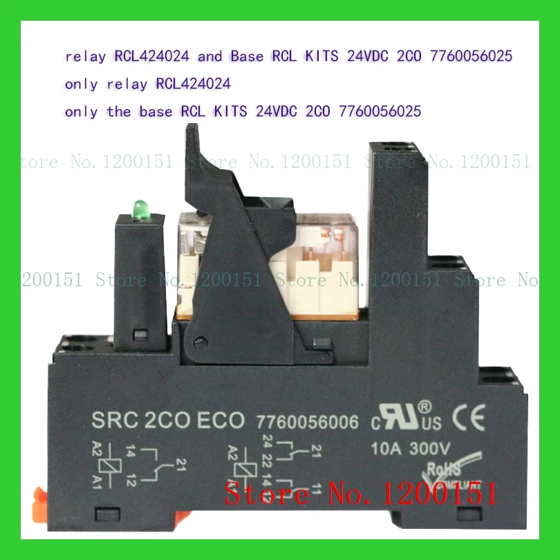 RCL424024 y Base RCL KITS 24VDC 2CO 7760056025