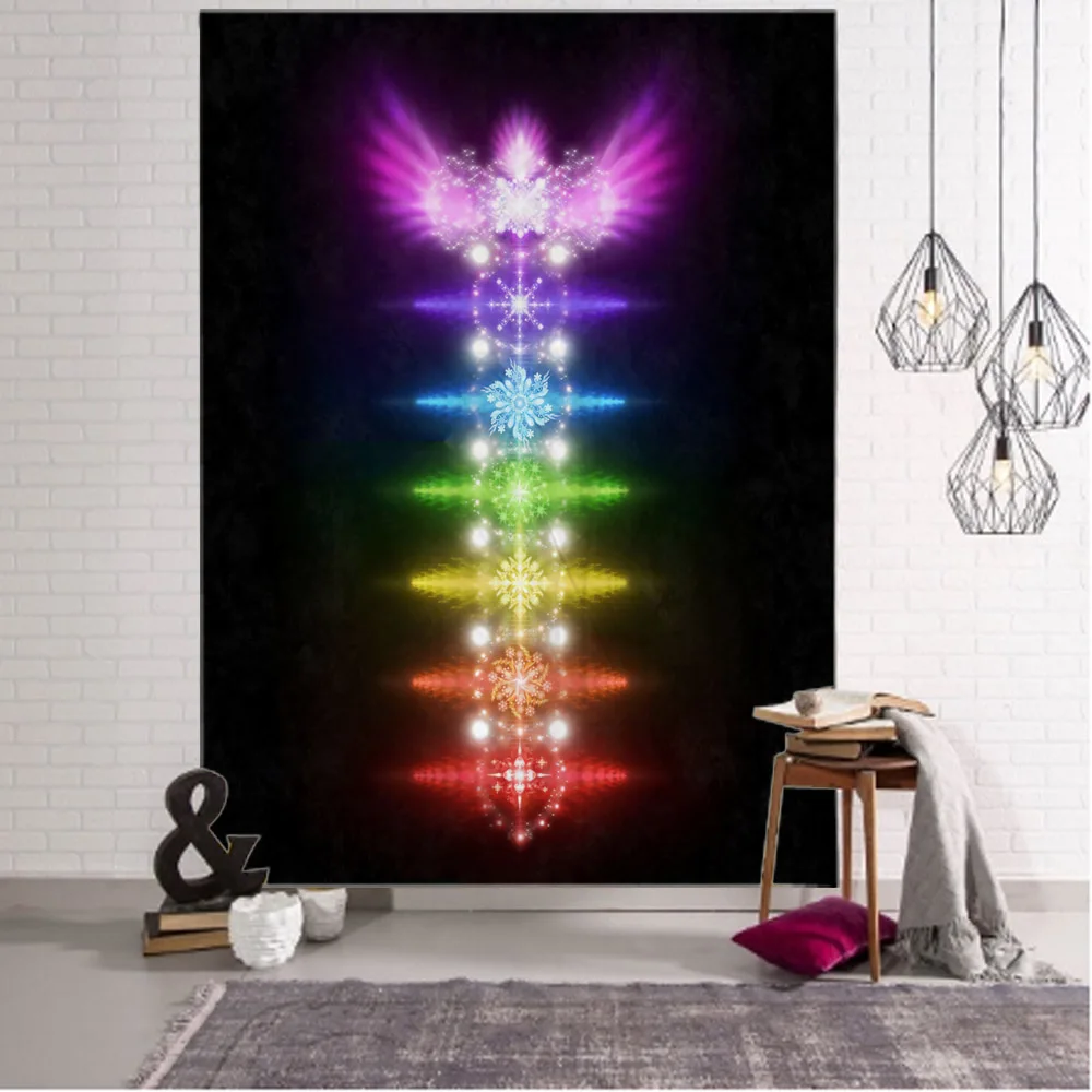 

Meditation chakra starry sky tapestry wall hanging Bohemian style psychedelic Tapiz hippie home wall aesthetic decoration