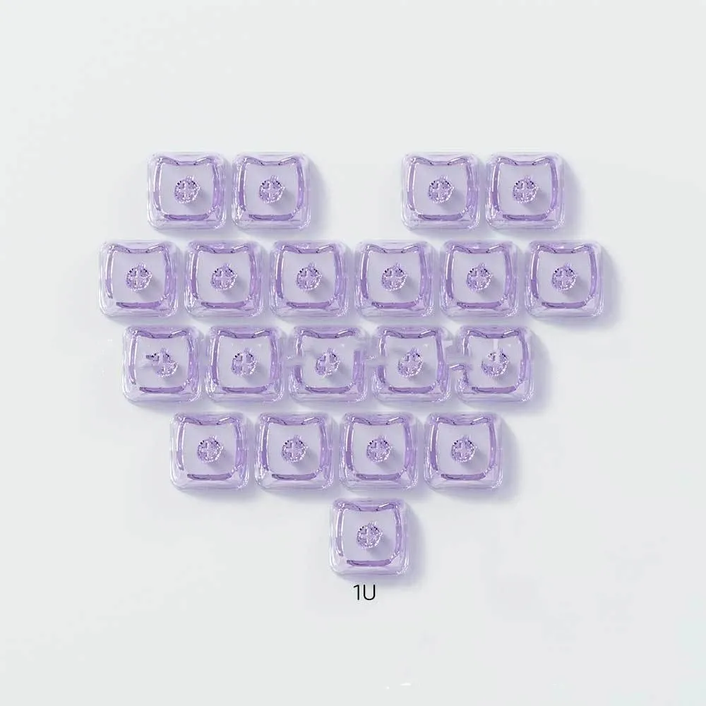 10Pcs New Transparent Cat Shaped Keycaps PBT 1U MAO Profile Keycaps Cartoon Blank Key Caps For MX Switch Keyboard