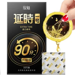 10pcs Lasting Plus Condom Sex Toys For Adult Men Delayed Ejaculation Penis Sleeves Ultra Thin Rubber Condoms Hotel Sex Products