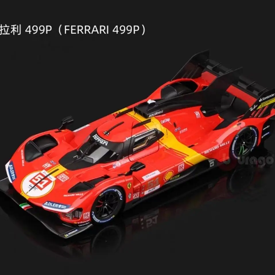 

Bimei 1/18 Ferrari 499P Le Mans Racing Simulation Alloy Car Model Gift Ornaments