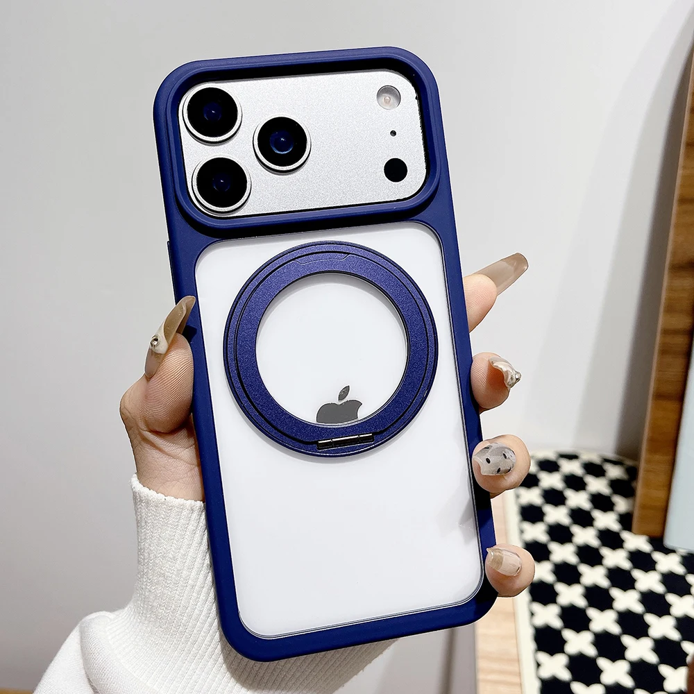 فاخر لـ Magsafe مع 360 ° حافظة هاتف بحامل معدني دوار لهاتف آيفون 17 17 برو آيفون 17 برو ماكس 17 برو ماكس غطاء ممتص للصدمات المغناطيسي #2