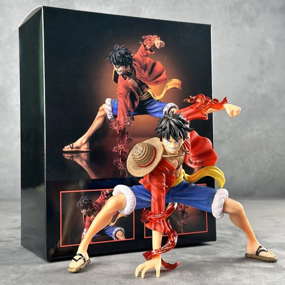 One Piece Double Fruit Classic Edition Art Style Battle Luffy Handgefertigtes PVC-Modell Anime-Zubehör Geburtstagsgeschenk Desktop-Dekoration