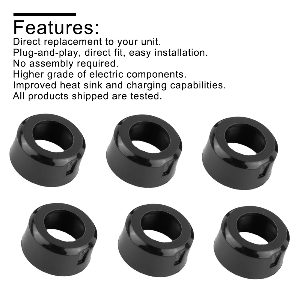 6pcs Fuel Injector Seal Adaptor For Ford Explorer Sport Trac 2001-2010 For Explorer 1997-2010 For Mercury Mountaineer 1998-2010