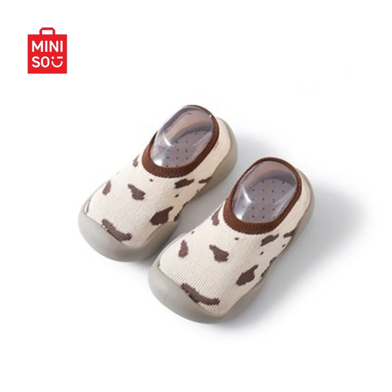 

Miniso 2025 Baby Sock Shoes, Soft Sole Lightweight Breathable Floor Gripper Socks for Boys & Girls First Walkers