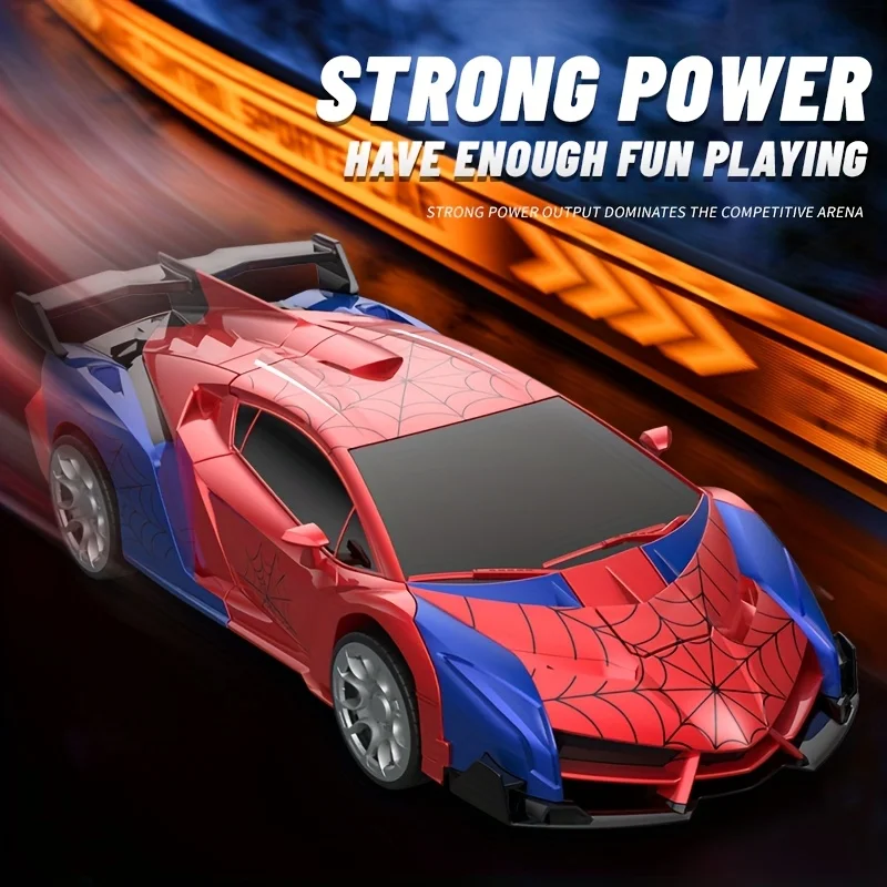 1:18 RC 변신 자동차 로봇, 2.4GHz 무선 조종 장난감 자동차 LED 조명 포함, 원버튼 변형, 360도 회전 °   회전, 어린이 선물