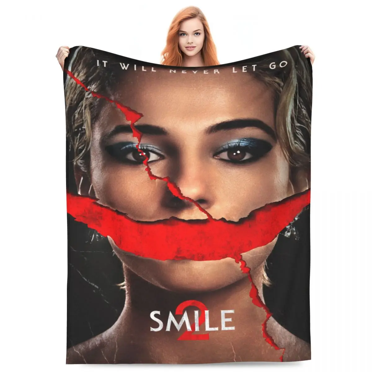 Throw Blanket Smile 2 Horror Movie Micro Fleece Blanket Four Sizes Blanket Personalized Warm For Camping Nice Gift