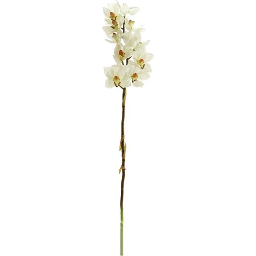 Dekorsende Artificial Orchid Cymbidium Branch White Real Touch