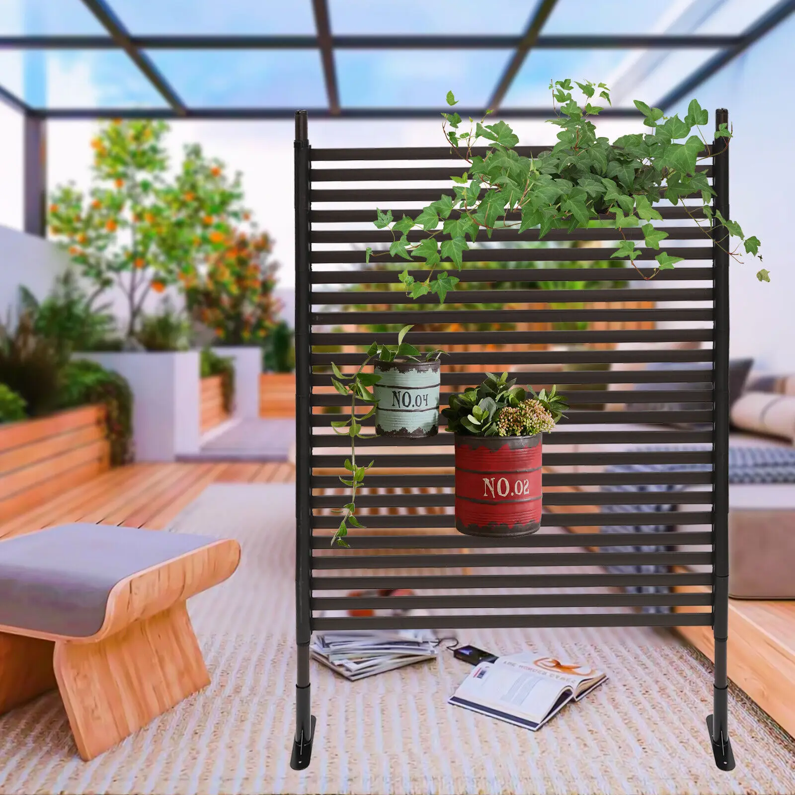 

3.6ft Privacy Screen Fence Heavy Duty Gray Mesh Shade Net Cover Wall Garden Yard