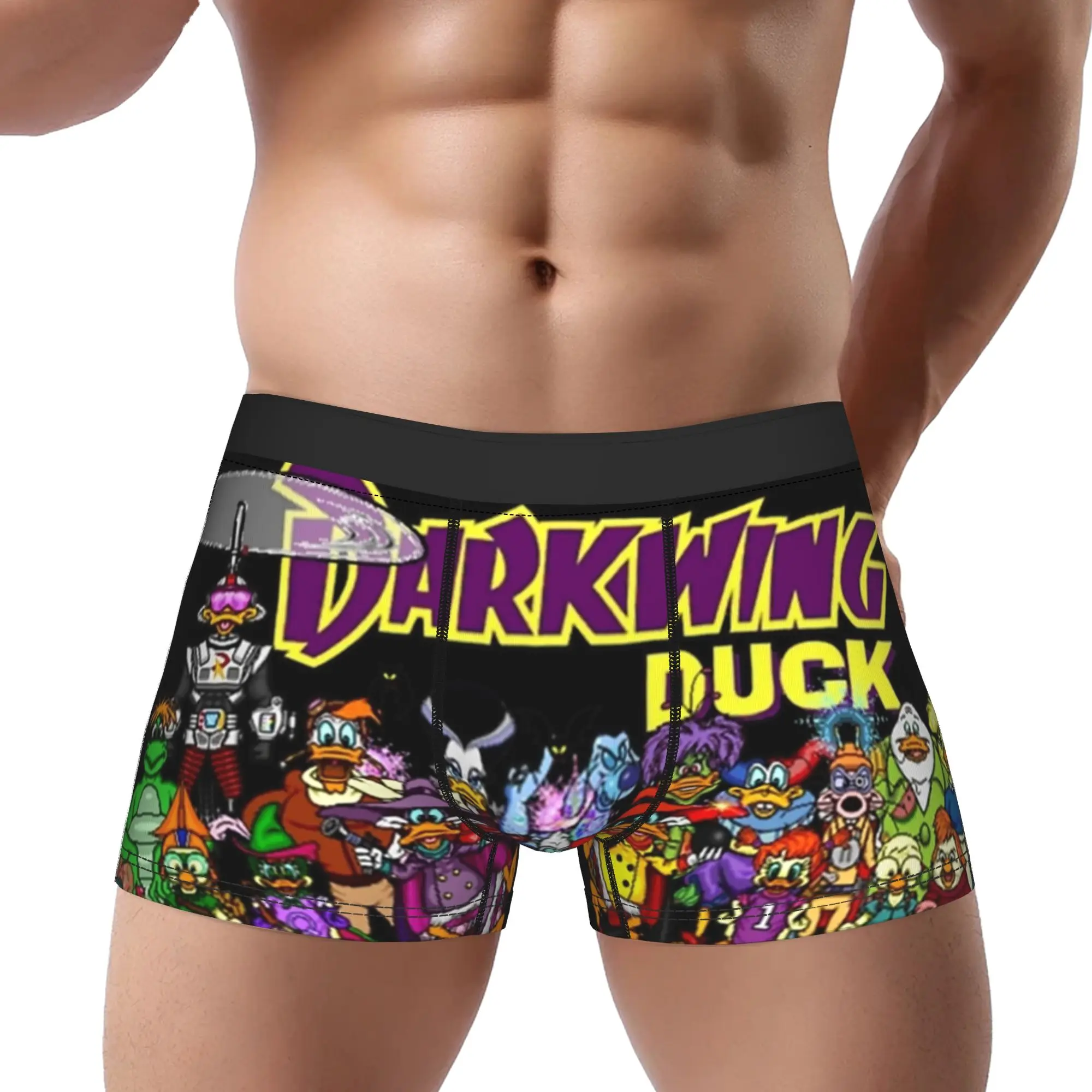 

1 шт. мужские трусы-шорты Darkwing Duck с принтом, дышащие, для ношения на улице