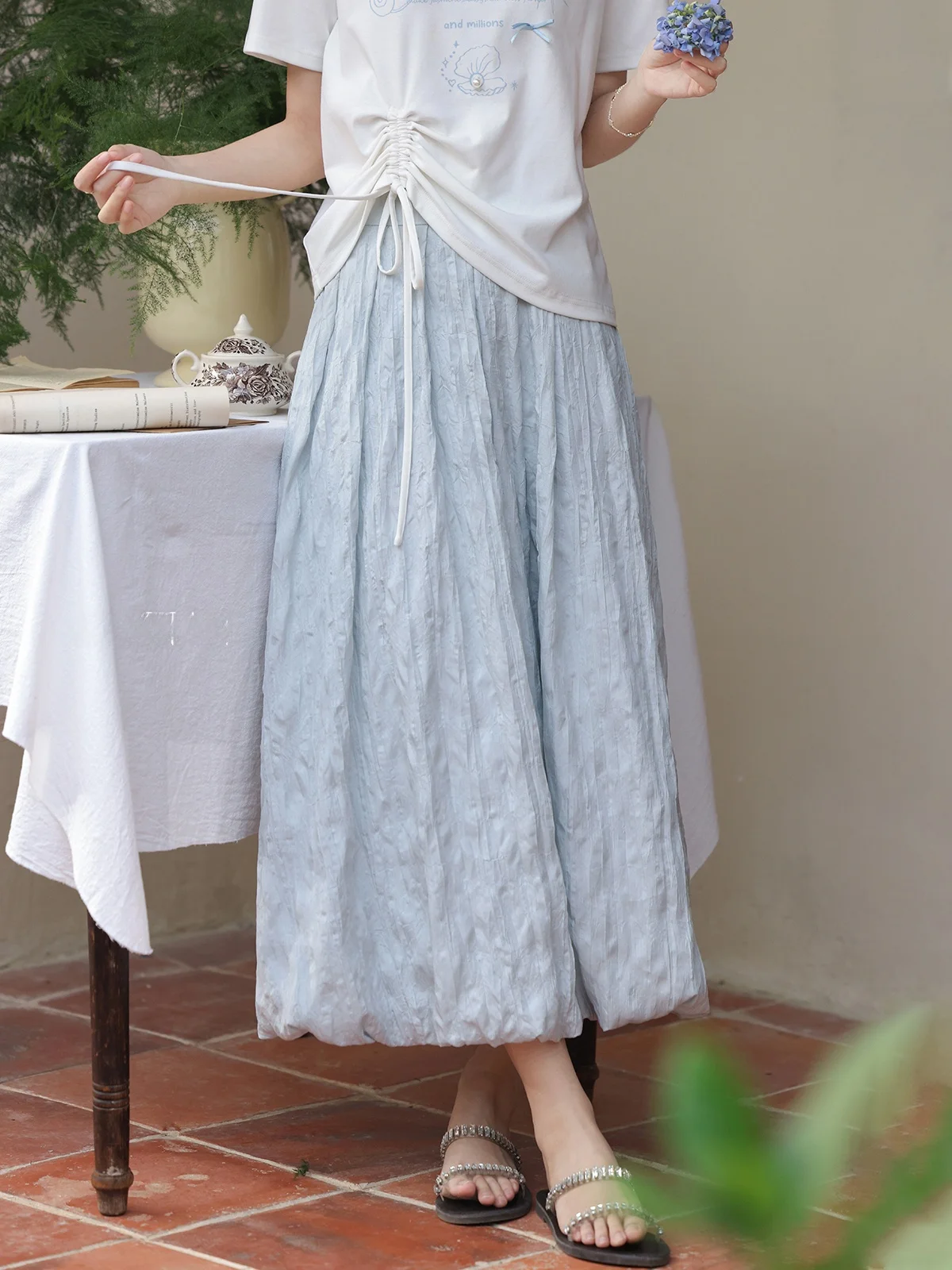 

Black A-Line Long Bouffant Skirt Women's Summer Slimming Gown High Waist Casual High Quality Ladies' Fashion plus Size