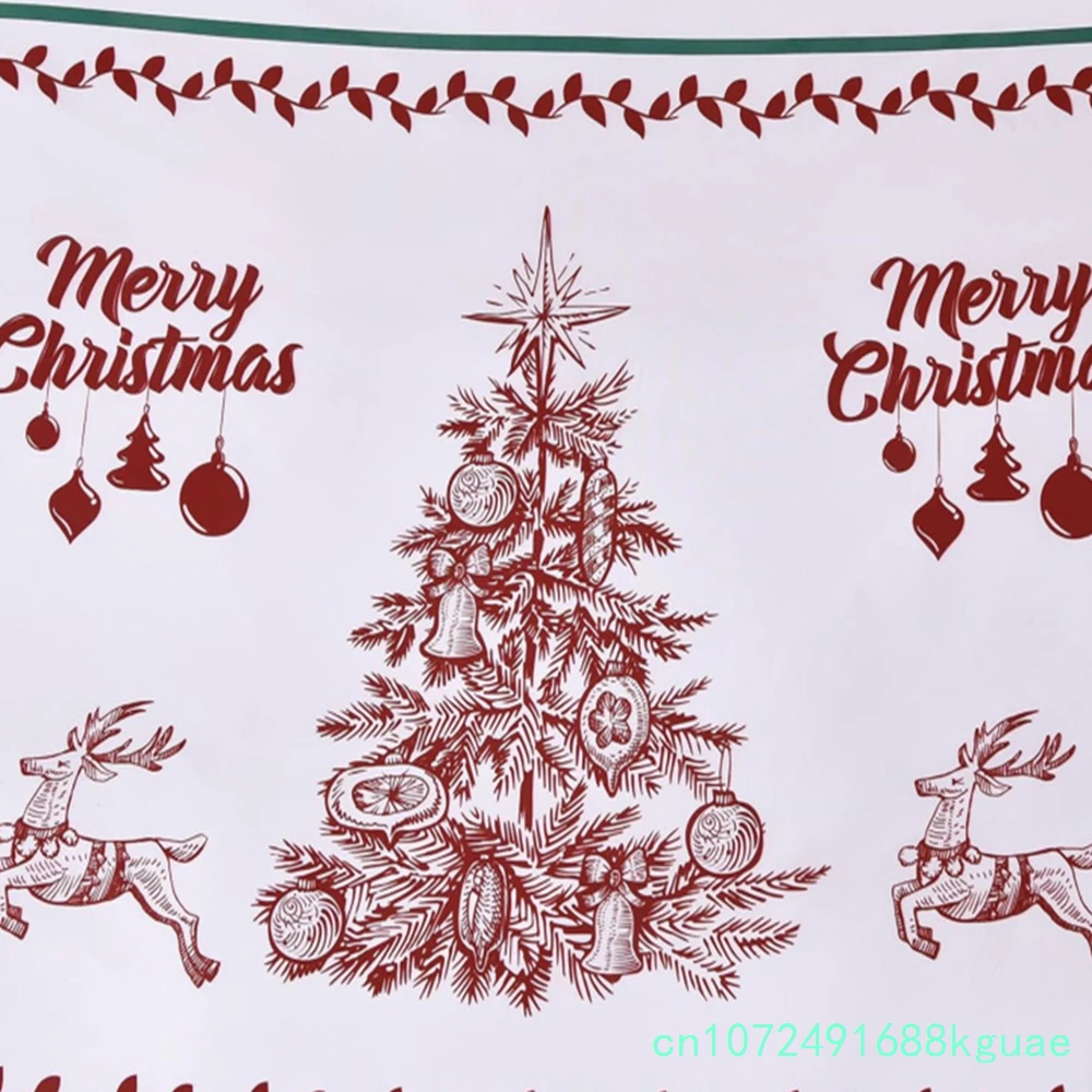 3PCS Christmas Duvet Set With Extra Large Soft ultra-fine Fiber bedding, Including 2 Pillowcases And Christmas Tree Deer Pattern 4