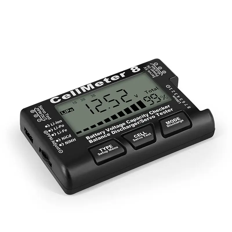 RABIT AS59~ 1 Piece RC Cellmeter 8 Digital Battery Capacity Checker Controller Tester Voltage Tester For Li- Nimh Nicd Cell M