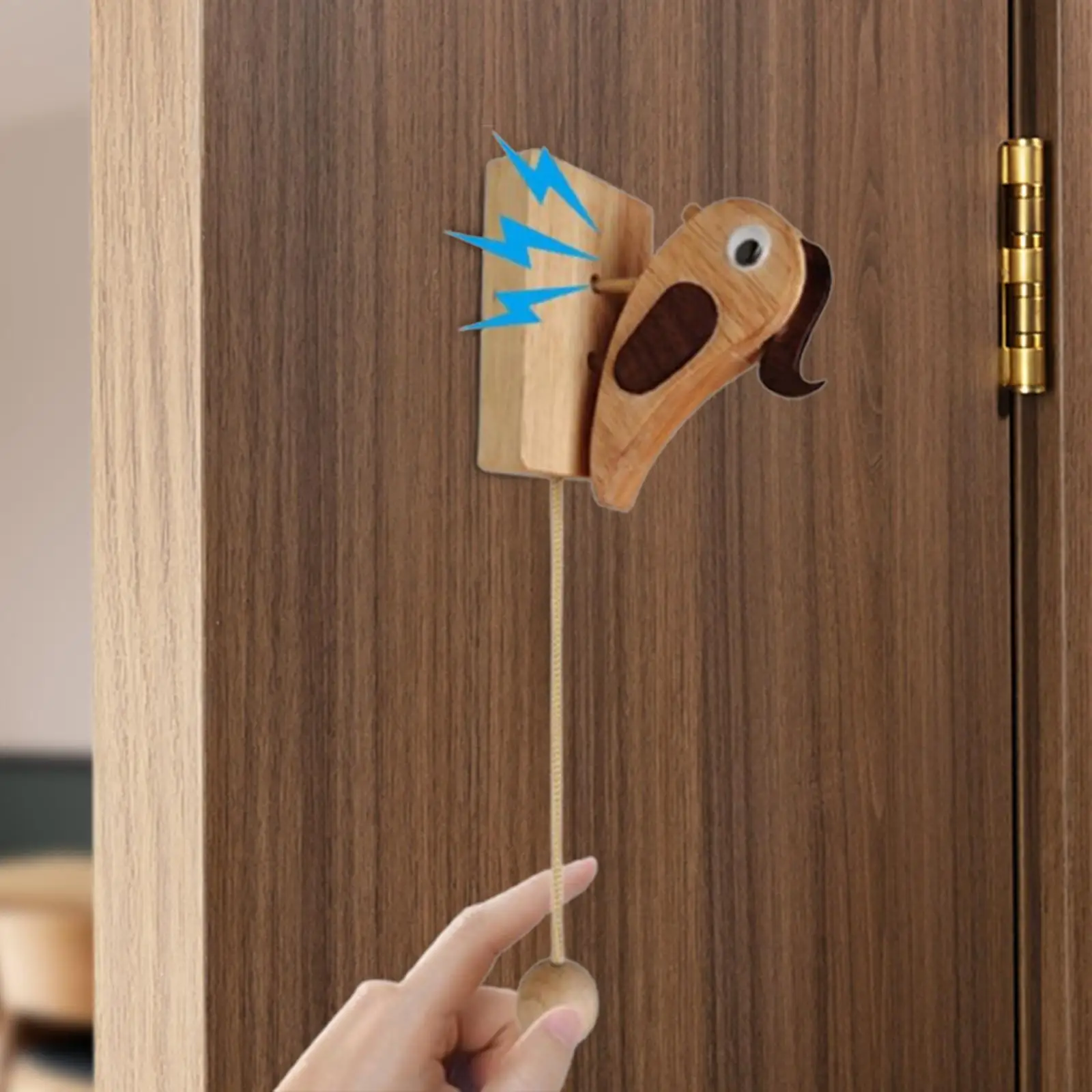 Woodpecker Doorbell Entering Chime Wooden Door Bell for Gate Porch Bedroom