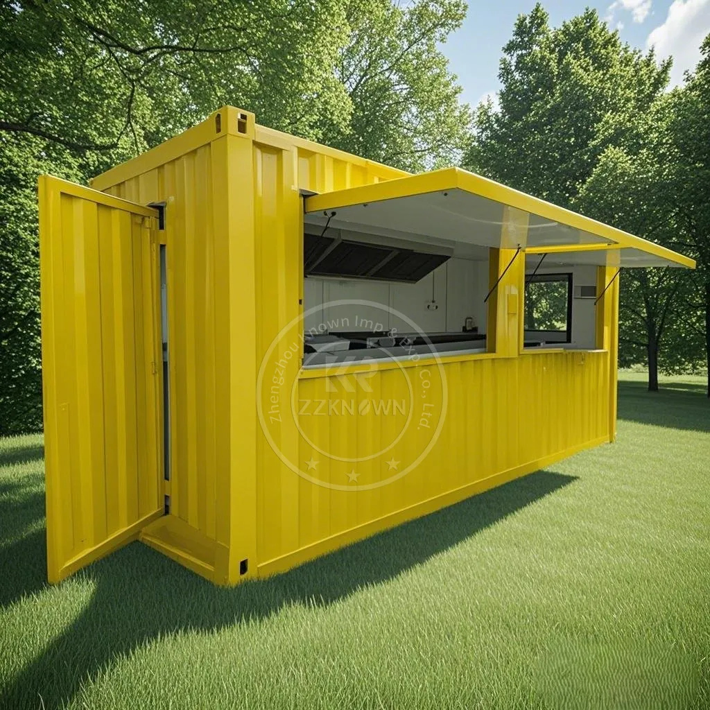 Низкая цена 2025 года, 20 футов, сборный контейнер для кофейни, роскошный контейнер на заказ для ресторана и бара, стандарт США