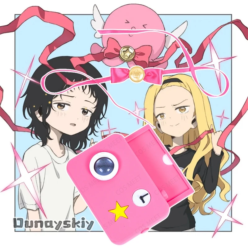 

Anime Takopii no Genzai Cosplay Costume Happy Camera octopus Pink Bow Ribbon Prop Accessories Halloween Disguise for Adult