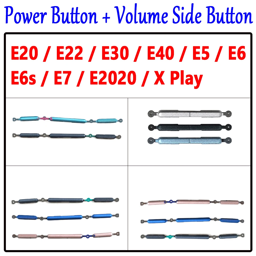 

Original Side Volume Button + Power ON / OFF Buttton Key Set Replacement Part For Moto E20 E22 E30 E40 E6S E6 E5 E7 E2020 E6s