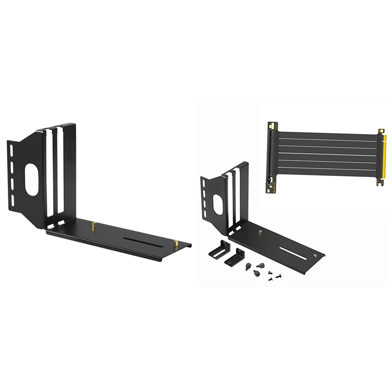 VGA PCI-E 3.0 X16 Video Card Vertical Mounting Bracket Extension Cable Set Graphics Card Bracket For ATX PC Case